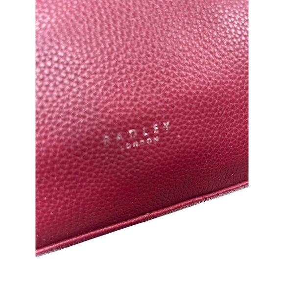 Radley London wms maroon silver leather shoulder handbag SKU 9886 - Picture 3 of 16
